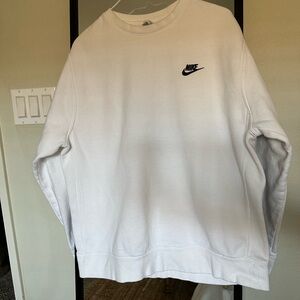 Nike Men's White Crewneck Sweater